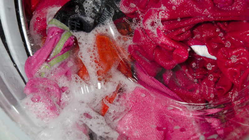 Wasmachine binnenaanzicht.